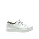 BONAVI Katie white leather sneakers for women with minimalist design and lightweight sole