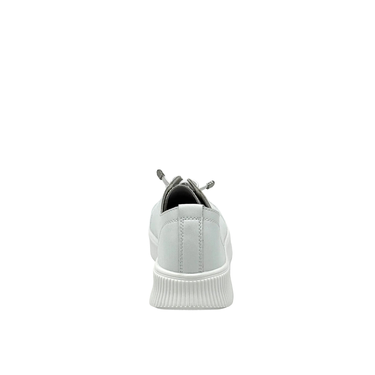 BONAVI Katie white leather sneakers for women with clean lace-up design and full leather construction