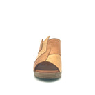 BONAVI Maria genuine leather block heel mule sandal in tan