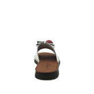 BONAVI Mesta white leather slide sandals for women with cushioned insole and flexible rubber sole