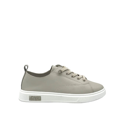 BONAVI Paros taupe leather sneakers for women with minimalist design and lightweight sole