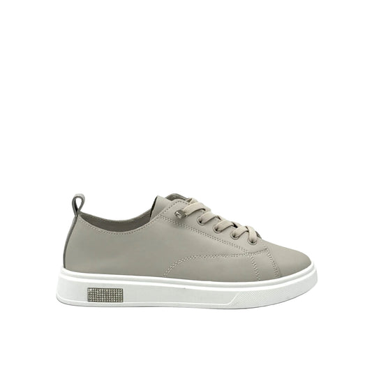 BONAVI Paros taupe leather sneakers for women with minimalist design and lightweight sole