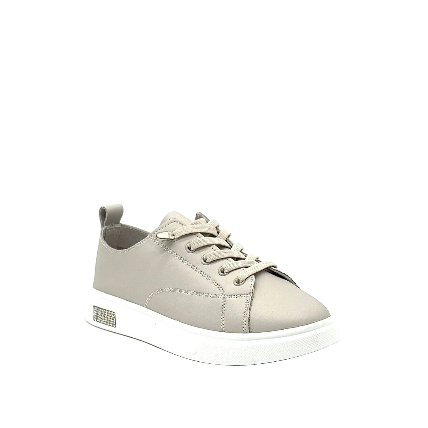 BONAVI Paros taupe leather sneakers for women with minimalist design and lightweight sole