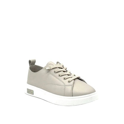 BONAVI Paros taupe leather sneakers for women with minimalist design and lightweight sole