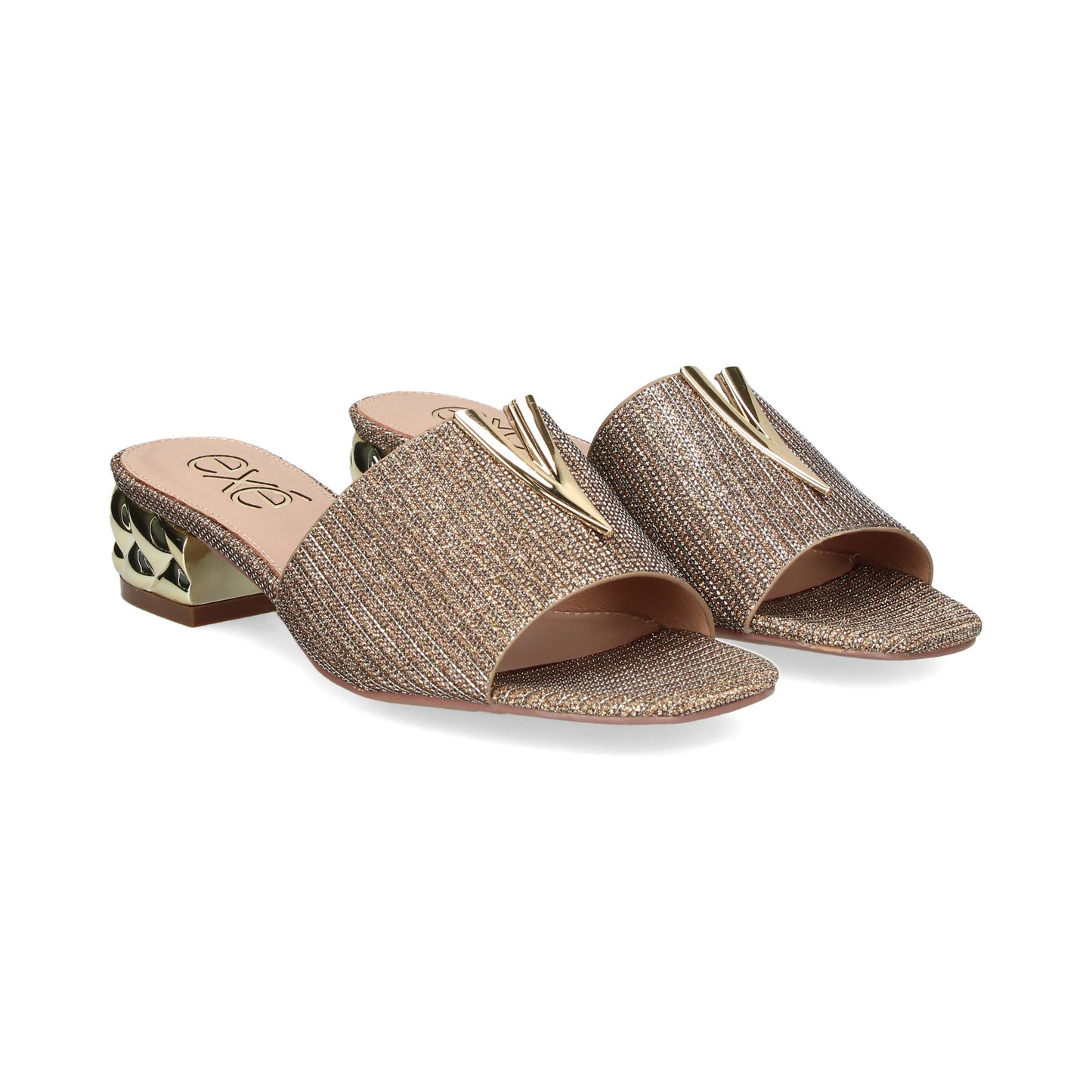 EXE 725-KATY OPEN TOE LOW HEELED SANDAL