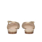 EXE Miami 222 beige rhinestone slingback flats for women with pointed toe and mesh upper
