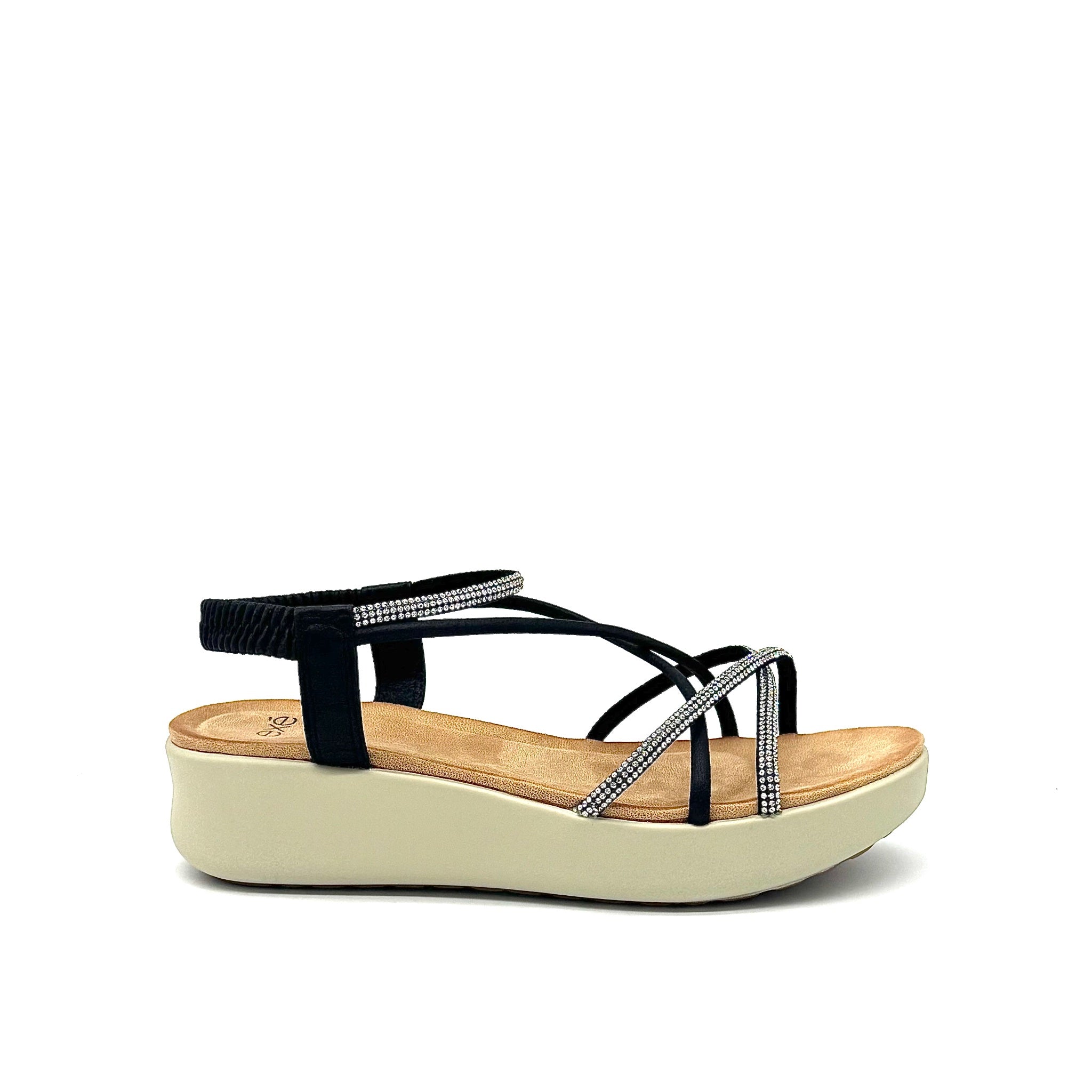 EXE Mira-H20 Rhinestone Platform Sandals | Women's Strappy Summer
