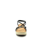 EXE Mira-H20 black/silver rhinestone strappy platform sandals for women with lightweight design and cushioned sole
