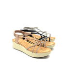 EXE Mira-H20 rhinestone strappy platform sandals for women with lightweight design and cushioned sole