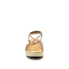 EXE Mira-H20 rose gold rhinestone strappy platform sandals for women with lightweight design and cushioned sole