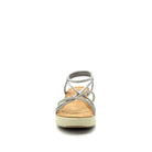 EXE Mira-H20 silver rhinestone strappy platform sandals for women with lightweight design and cushioned sole