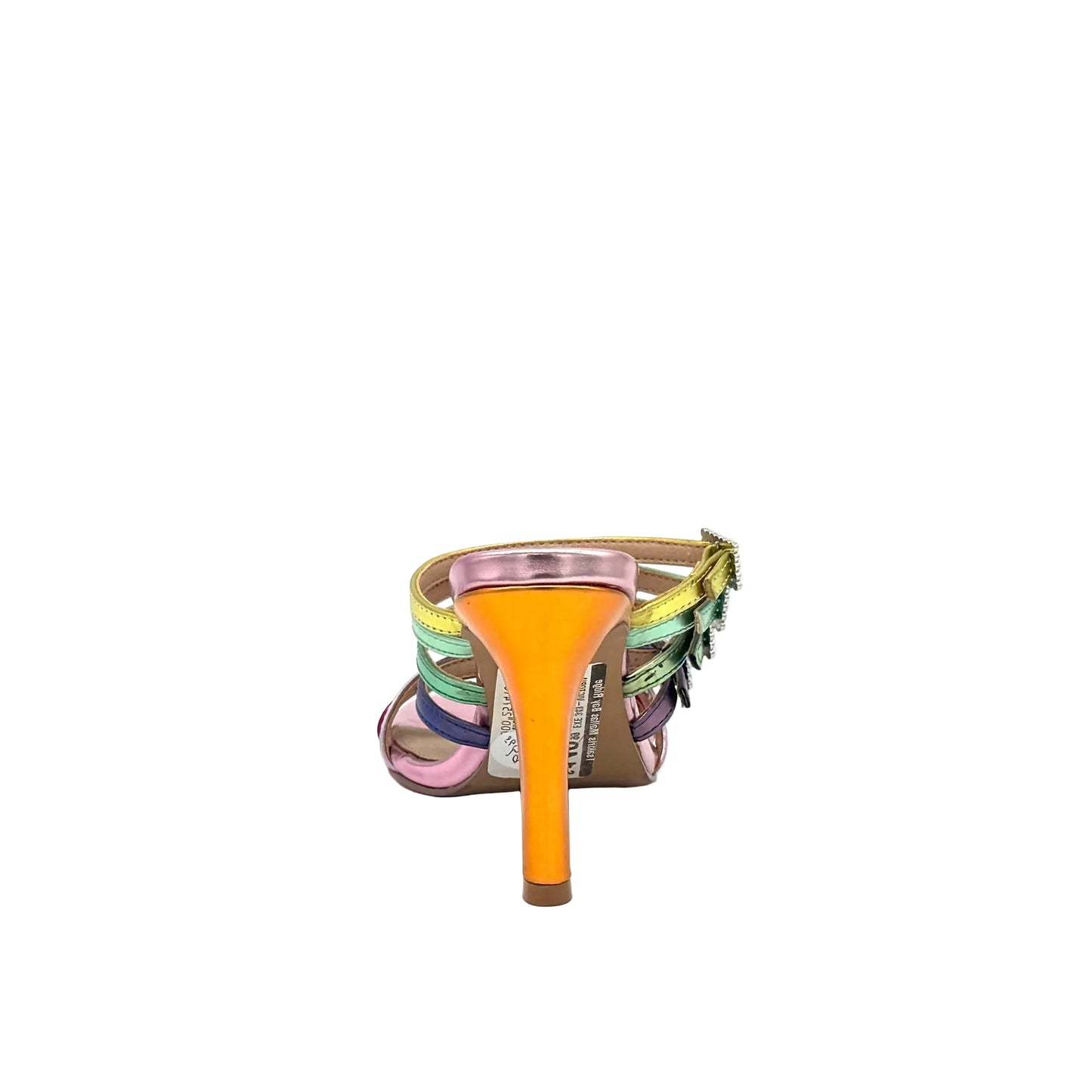 EXE Victoria-343 Multi-Strap Crystal Buckle Heel Sandal