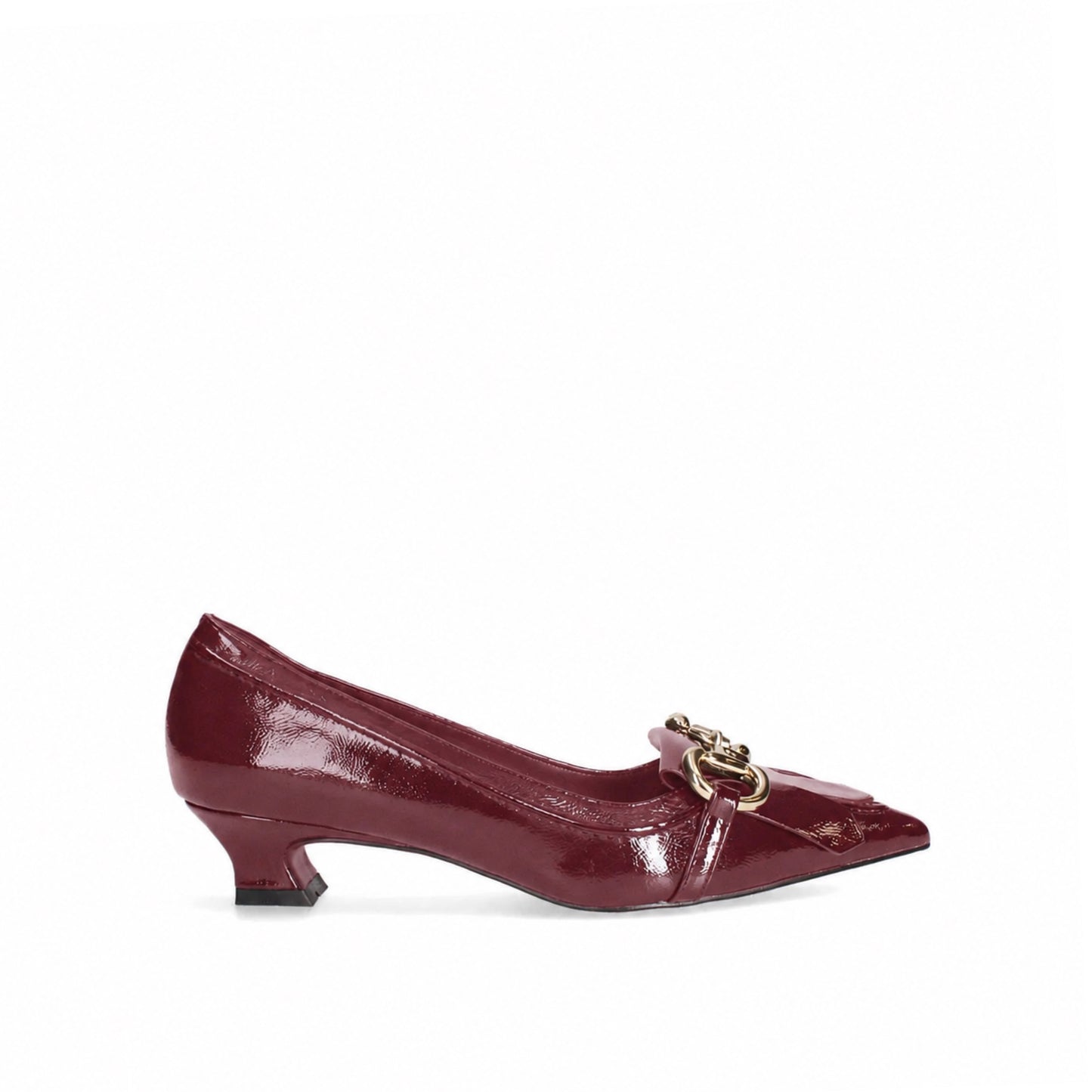 EXE Victoria-920 Patent Chain-Bit Pointed Toe Pump