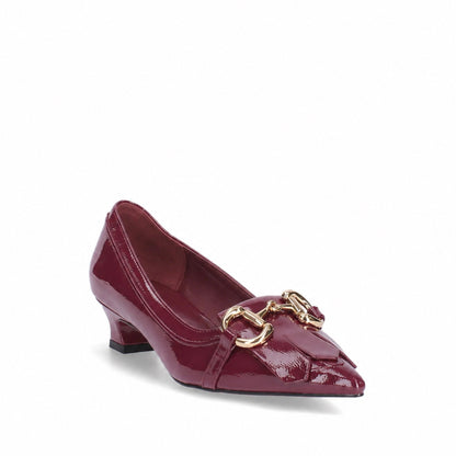 EXE Victoria-920 Patent Chain-Bit Pointed Toe Pump