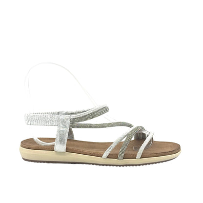 Mastic Soul Alina Rhinestone Strappy Flat Sandal