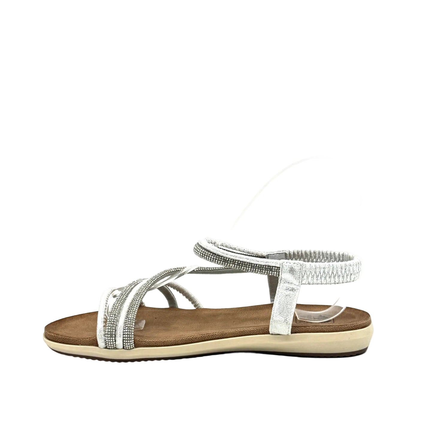 Mastic Soul Alina Rhinestone Strappy Flat Sandal