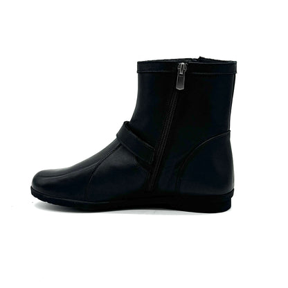 Bonavi 017-02105 Black Leather Buckle Boot