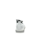 White: Mastic Soul 26127 perforated leather lace-up sneaker in white with hand-stitched midsole detail, side view