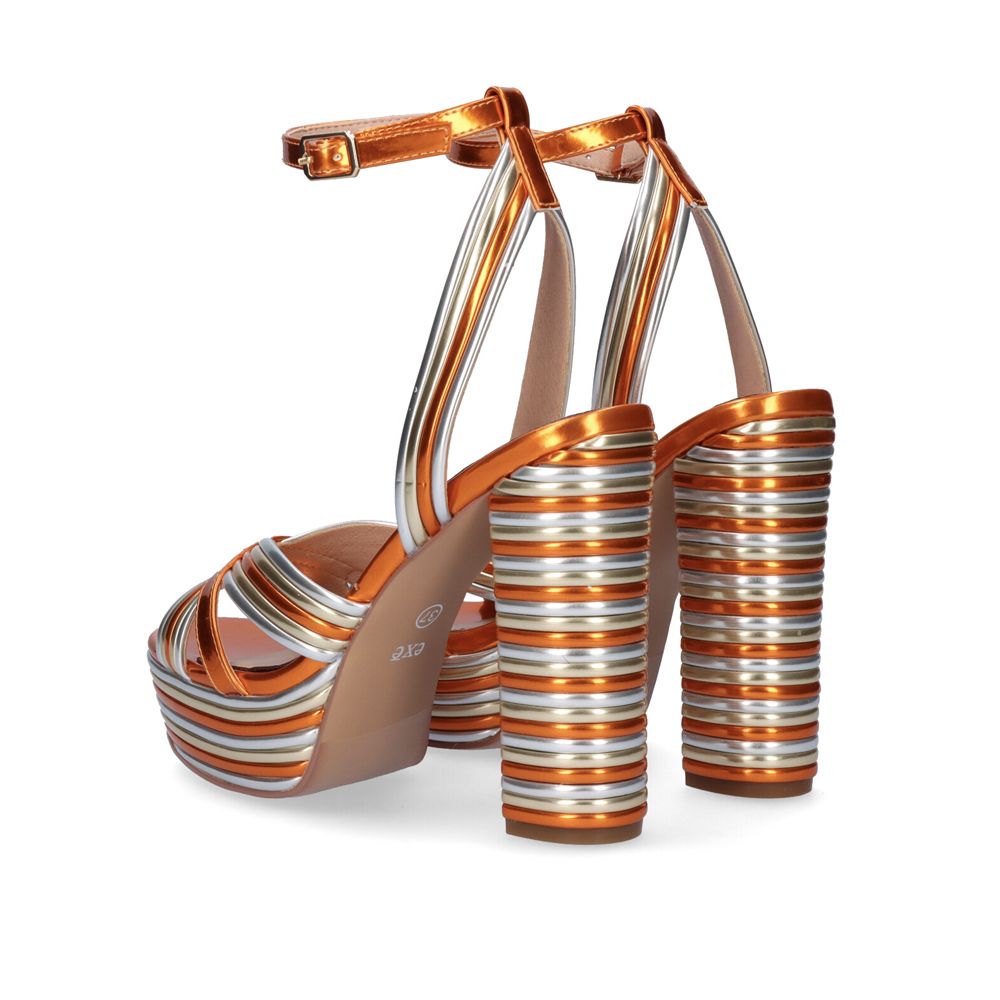 OPHELIA-832 Orange Heel Sandal
