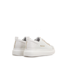 RENATO GARINI 66-22WEX106 platform sneaker in White, rear three-quarter view of the pair showing textured heel panels