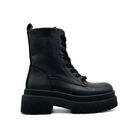 Renato Garini 671-62RG12 black platform combat boot with chunky lug sole, outside profile.