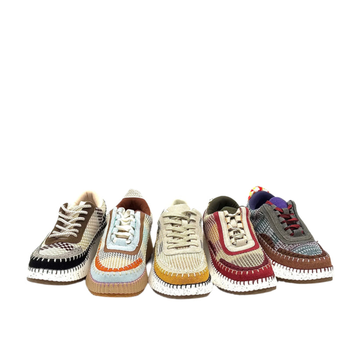 Renato Garini Alexis knit platform fashion sneakers shown in all five colors
