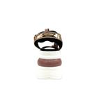 RENATO GARINI DMD-230826-2 platform sandal in Gold/Pink, rear view showing the ankle strap and contrasting heel accent