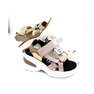 RENATO GARINI DMD-230826-2 metallic platform sandals in Gold/Pink, White/Silver and Champagne/Bronze, layered group composition