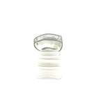 RENATO GARINI DMD-230826-2 platform sandal in White/Silver, rear view showing the ankle strap and contrasting heel accent