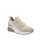 Renato Garini EX14 beige platform sneaker at a three-quarter angle, showing tonal laces and contrasting white sole