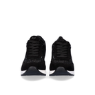 Renato Garini EX25 black embellished wedge sneakers, front view of the pair showing rounded toes and laces.