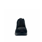 Renato Garini EX32 Pewter platform sneaker, front view showing the rounded toe and sparkling stone-embellished panel.