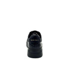 Renato Garini EX58 croc-embossed platform sneaker in black with velvet laces and chunky black platform sole