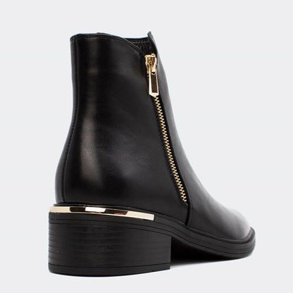 EXE F621-R4026 Gold Zip Ankle Boots