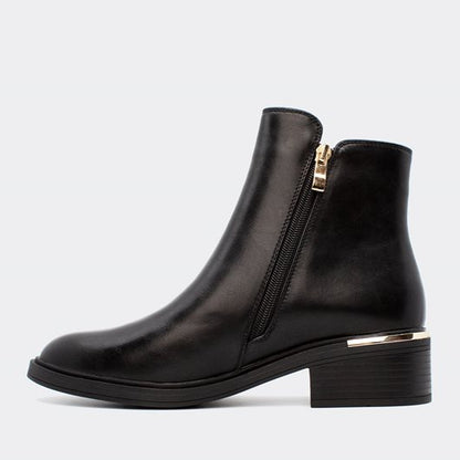 EXE F621-R4026 Gold Zip Ankle Boots