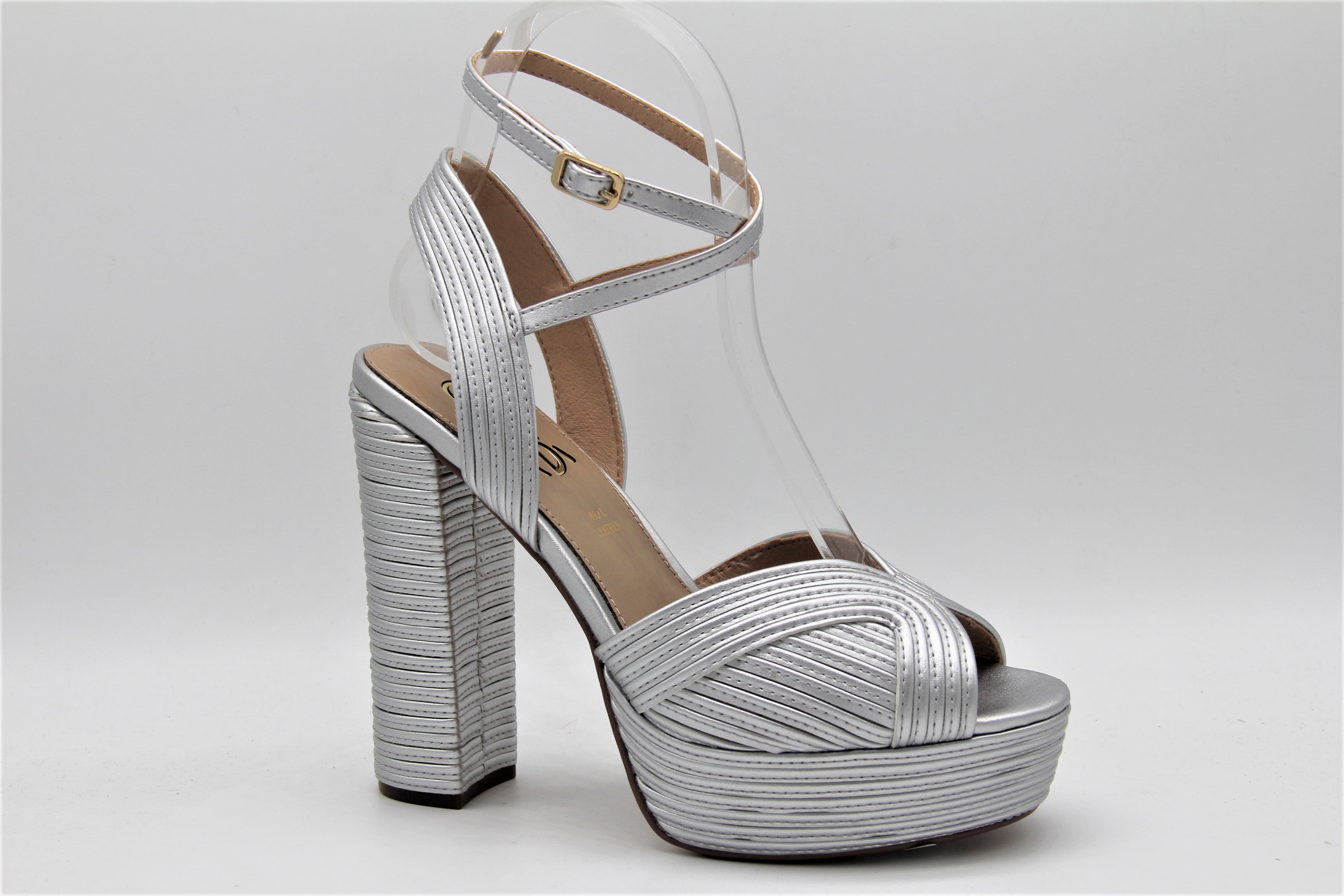 Dolce & Gabbana Silver Platform Heeled Sandals Dolce & Gabbana