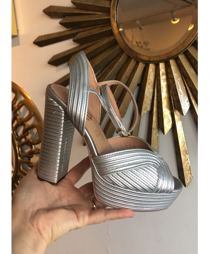 OPHELIA-301 Silver High Heel Sandal